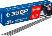 ЗУБР электрод сварочный УОНИ 13/55 с основным покрытием, d 3.0 х 350 мм, 5 кг в коробке, Профессиона